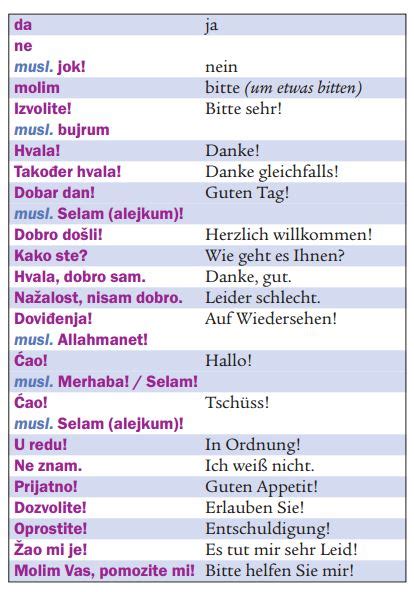 bosnisch deutsch wichtige wörter|bosnian phrases with phonetics.